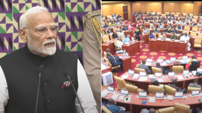 Watch: PM Modi mentions India has 2,500 parties in Ghana Parliament. Then this happens | India News Watch: PM Modi mentions India has 2,500 parties in Ghana Parliament. Then this happens | India News