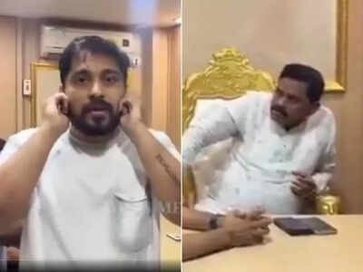 Caught on camera: Traders slapped, forced to apologise for not speaking Marathi at Sena UBT office in Thane | India News Caught on camera: Traders slapped, forced to apologise for not speaking Marathi at Sena UBT office in Thane | India News