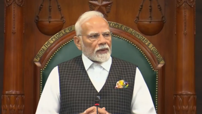 ‘We cheer for West Indies cricket team except when … ‘: PM Modi’s cricket banter in Trindad & Tobago Parliament draws laugh – video | India News ‘We cheer for West Indies cricket team except when … ‘: PM Modi’s cricket banter in Trindad & Tobago Parliament draws laugh – video | India News