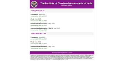 ICAI CA Result May 2025 announced for Foundation, Intermediate, and Final exams: Check direct link to download scorecard here ICAI CA Result May 2025 announced for Foundation, Intermediate, and Final exams: Check direct link to download scorecard here